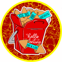 Thumbnail for Anti Valentine Valentine Funny 10" Metal Wreath Sign - CR-027