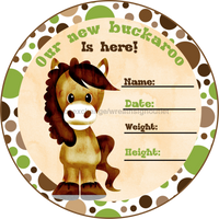 Thumbnail for Wreath Sign, baby Sign, horse Sign, DECOE-540, Sign For Wreath, DecoExchange - DecoExchange
