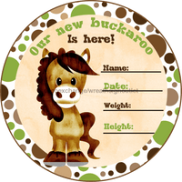 Thumbnail for Wreath Sign, baby Sign, horse Sign, DECOE-540, Sign For Wreath,  wood wreath sign, 10 round, every day