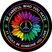 Thumbnail for Wreath Sign, Be careful Who You Hate, Pride Sign, DECOE-1093, Sign For Wreath, DecoExchange - DecoExchange¬Æ