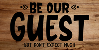 Thumbnail for Be Our Guest 6x12" Metal Wreath Sign - DECOE-4220