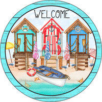 Thumbnail for Wreath Sign, Beach Sign, Beach Welcome, 10