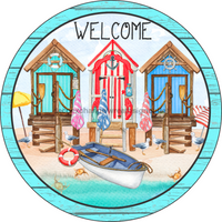 Thumbnail for Wreath Sign, Beach Sign, Beach Welcome, 12