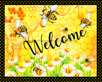 Thumbnail for Wreath Sign, Bee Sign, 8x10