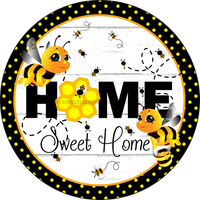 Thumbnail for Wreath Sign, Bee Sign, Home Sign, Black and White Sign, DECOE-529, Sign For Wreath, DecoExchange - DecoExchange