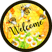 Thumbnail for Wreath Sign, Bee Sign, Home Sign, Black and White Sign, DECOE-532, Sign For Wreath, DecoExchange - DecoExchange