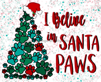 Thumbnail for Wreath Sign, Believe In Santa Paws, Dog Christmas Sign, 8x10