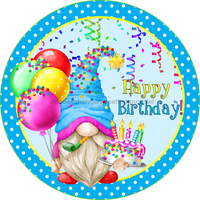 Thumbnail for Wreath Sign, Birthday Sign, Gnome Sign, Happy Birthday, DECOE-525, Sign For Wreath, DecoExchange - DecoExchange