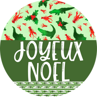 Thumbnail for Wreath Sign Cajun Christmas Joyeux Noel Welcome Gift Decoe-2633 For Round Decoexchange