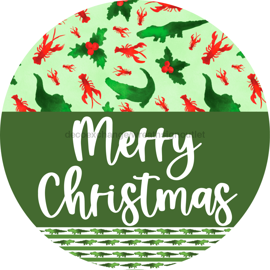 Wreath Sign Cajun Christmas Merry Welcome Gift Decoe-2634 For Round Decoexchange