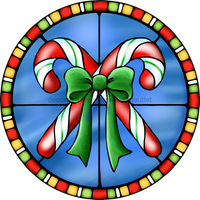 Thumbnail for Wreath Sign, Candy Cane Sign, Christmas Sign, Stained Glass, DECOE-1101, Sign For Wreath, DecoExchange - DecoExchange¬Æ
