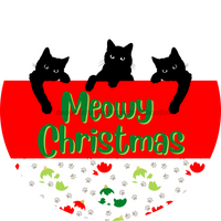Thumbnail for Wreath Sign, Cat Sign, Christmas Sign, Funny Cat Sign, DECOE-2122, Sign For Wreath, Round Sign, DecoExchange - DecoExchange¬Æ