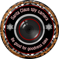 Thumbnail for Wreath Sign, Christmas Sign, Black and White Santa Cam, 10