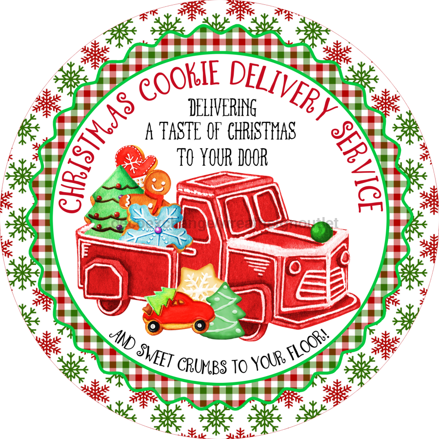 Wreath Sign, Christmas Sign, Christmas Cookies Sign, DECOE-2076, Sign For Wreath, DecoExchange - DecoExchange¬Æ