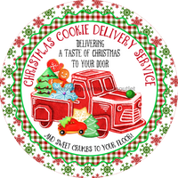 Thumbnail for Wreath Sign, Christmas Sign, Christmas Cookies Sign, DECOE-2076, Sign For Wreath 12 round, metal sign, christmas