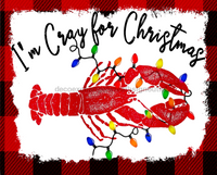 Thumbnail for Christmas Crawfish 8x10" Metal Wreath Sign - DECOE-232