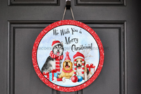 Thumbnail for Wreath Sign, Christmas Sign, Christmas Dog Sign, DECOE-2031, Sign For Wreath, DecoExchange - DecoExchange¬Æ