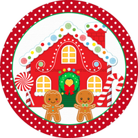 Thumbnail for Christmas Gingerbread 12" Metal Wreath Sign - DECOE-116A