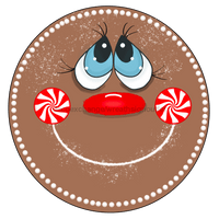Thumbnail for Wreath Sign, Christmas Sign, Gingerbread Sign, DECOE-1179, Sign For Wreath, Round Sign, DecoExchange - DecoExchange¬Æ