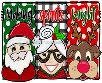 Thumbnail for Christmas Making Spirits Bright 8x10" Metal Wreath Sign - DECOE-163