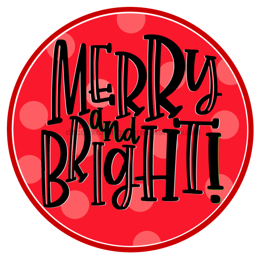 Christmas Merry and Bright 18" Wood Door Hanger - DECOE-164-DH