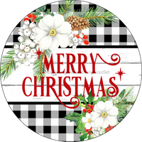 Thumbnail for Wreath Sign, Christmas Sign, Merry Christmas Sign, DECOE-2108, Sign For Wreath, Round Sign, DecoExchange - DecoExchange¬Æ