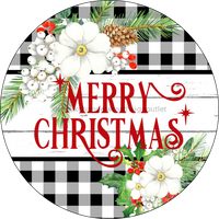 Thumbnail for Wreath Sign, Christmas Sign, Merry Christmas Sign, DECOE-2108, Sign For Wreath, Round Sign, DecoExchange - DecoExchange¬Æ