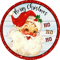 Thumbnail for Christmas Santa 10" Metal Wreath Sign - DECOE-120