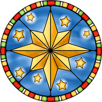 Thumbnail for Wreath Sign, Christmas Star, Christmas Sign, Stained Glass, DECOE-1120, Sign For Wreath, DecoExchange - DecoExchange¬Æ
