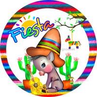 Thumbnail for Cinco De Mayo Fiesta Donkey 18" Wood Door Hanger - DECOE-295-DH