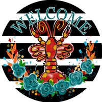 Thumbnail for Wreath Sign, Crawfish Sign, Louisiana Sign, DECOE-1036, Sign For Wreath, DecoExchange - DecoExchange¬Æ