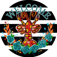 Thumbnail for Wreath Sign, Crawfish Sign, Louisiana Sign, DECOE-1036, Sign For Wreath, DecoExchange - DecoExchange¬Æ