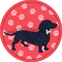 Thumbnail for Dachshund Pet Funny Dog 10" Metal Wreath Sign - CR-043