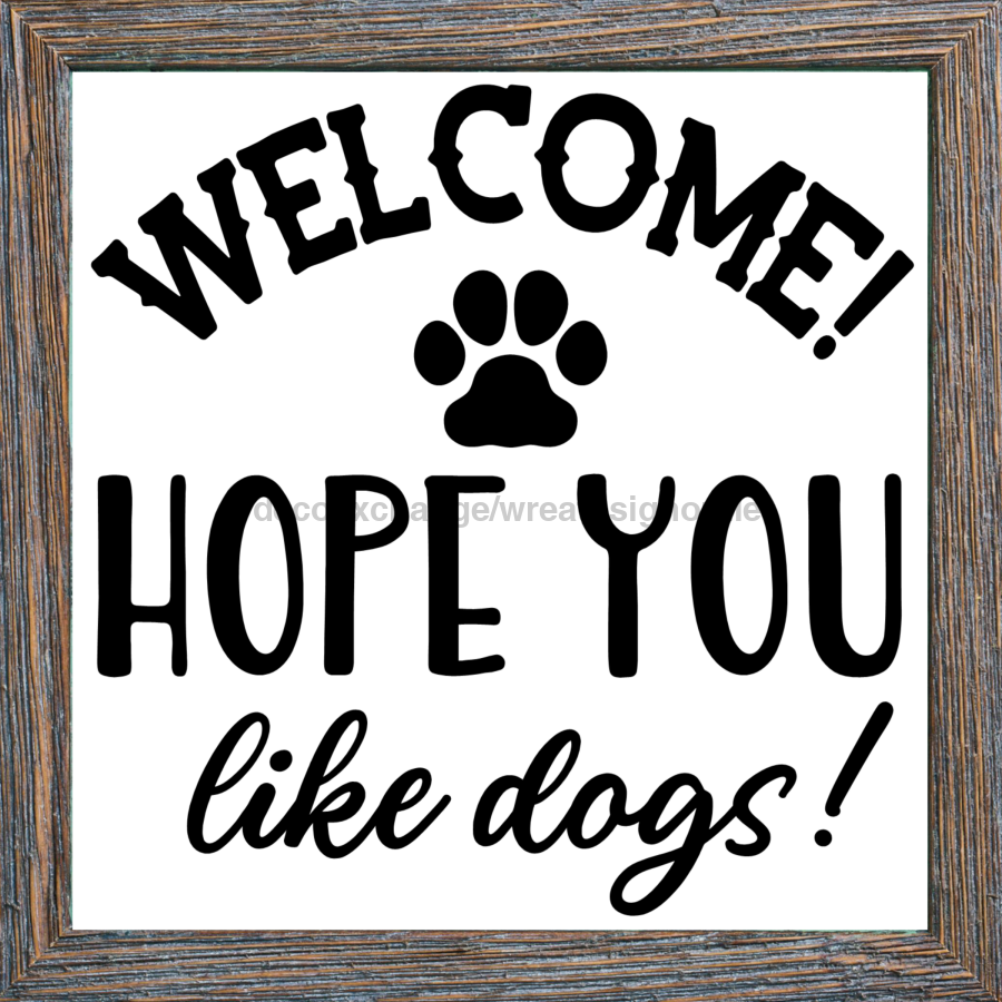 Dog 10x10" Metal Wreath Sign - DECOE-132