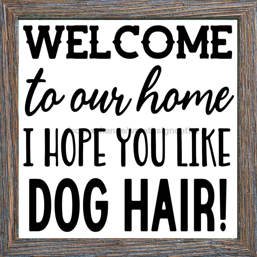 Dog 10x10" Metal Wreath Sign - DECOE-133