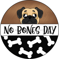Thumbnail for Dog Pug 10" Metal Wreath Sign - CR-036