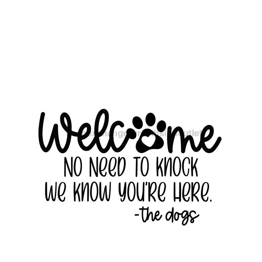 Wreath Sign, Dog Sign, Welcome Sign, DECOE-1072, Sign For Wreath, DecoExchange - DecoExchange¬Æ