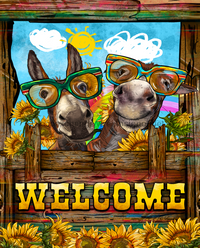 Thumbnail for Wreath Sign, Donkeys Sign, 8x10