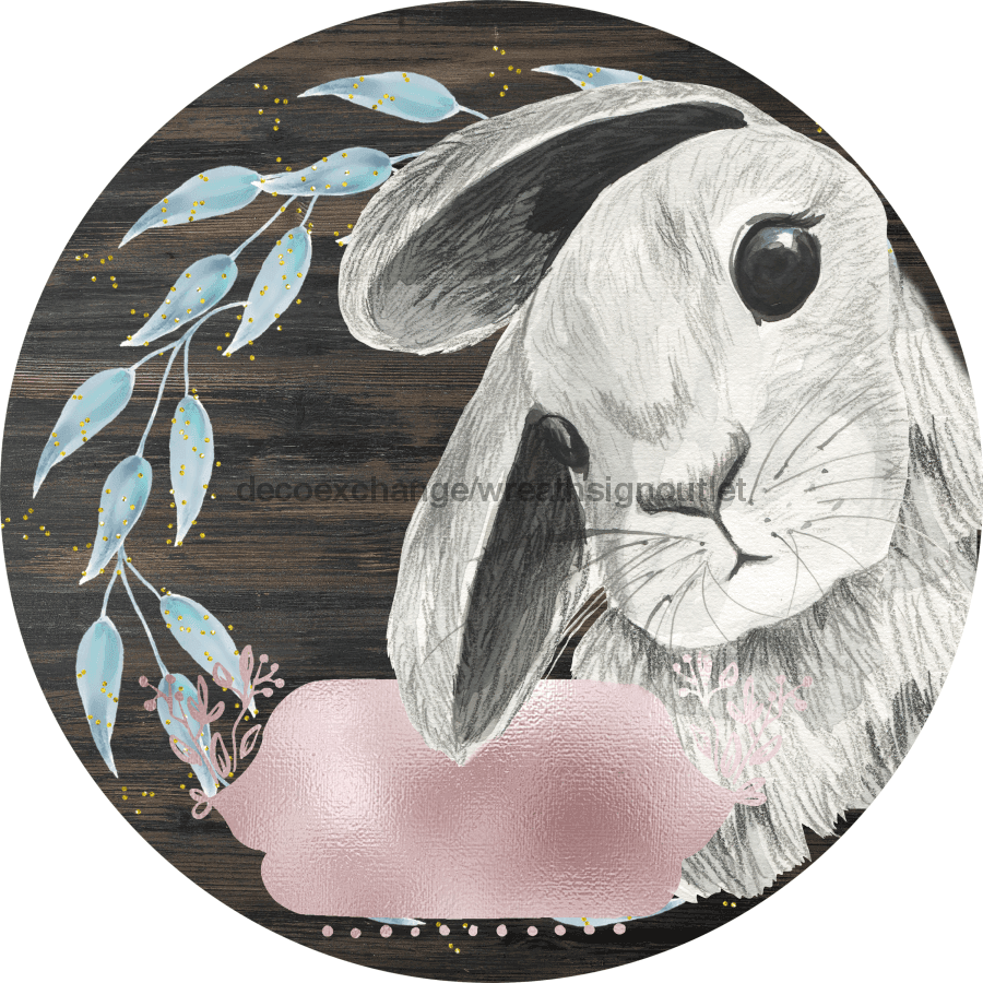 Wreath Sign, Easter Sign, 10" Round Metal Sign DECOE-415, Sign For Wreath, DecoExchange - DecoExchange