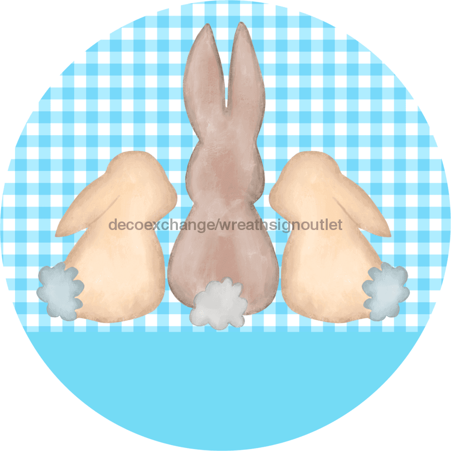 Wreath Sign, Easter Sign, 12" Round Metal Sign DECOE-404, Sign For Wreath, DecoExchange - DecoExchange