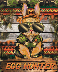 Thumbnail for Wreath Sign, Egg Hunter Easter Sign, 8x10