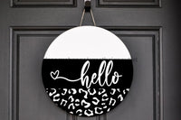 Thumbnail for Wreath Sign, Everyday Sign, Leopard Print sign, DECOE-1124, Sign For Wreath, Door Hanger,  wood wreath sign, 10 round, funny