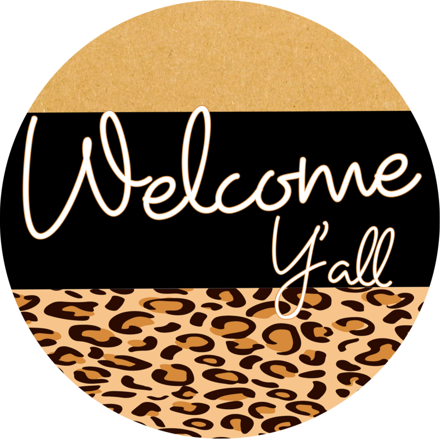 Everyday Welcome Yall 10" Metal Wreath Sign - DECOE-218