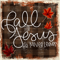 Thumbnail for Wreath Sign, Fall - Fall For Jesus He Never Leaves 10