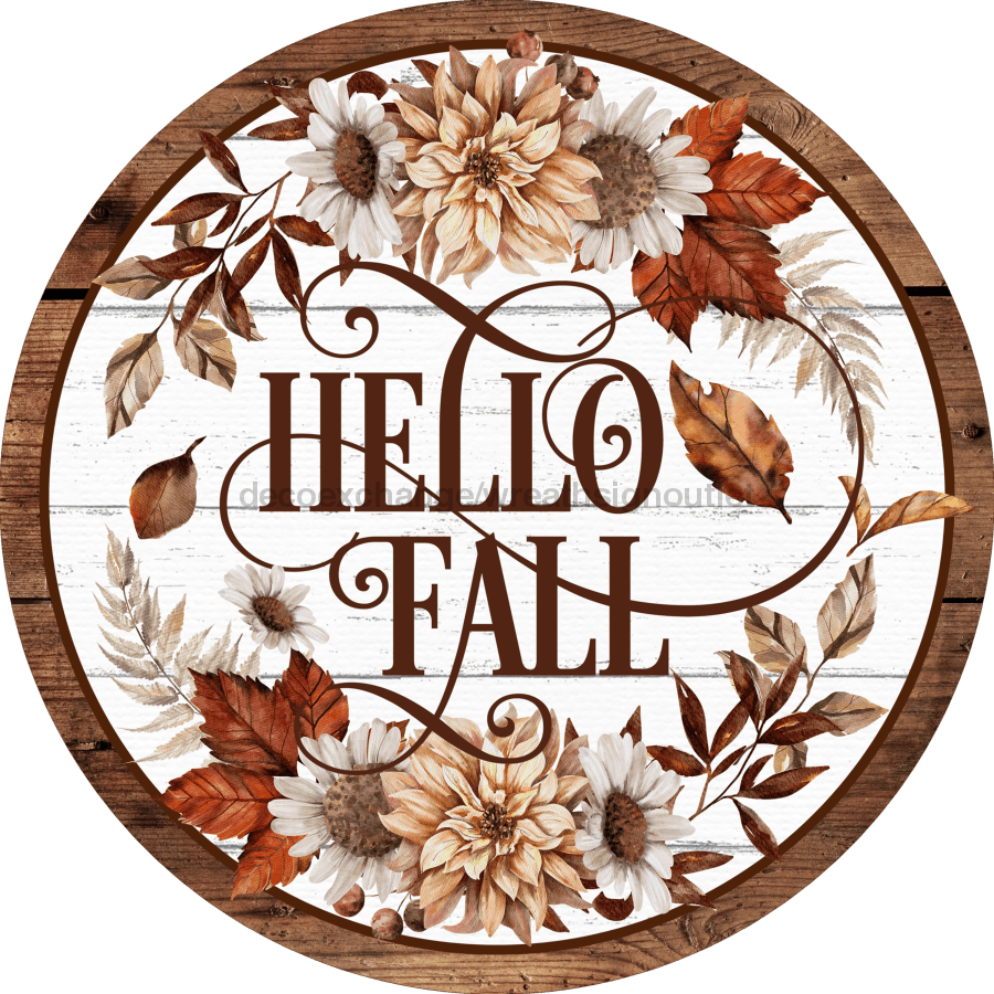 Wreath Sign, Fall Sign, Harvest Sign, DECOE-2113, Sign For Wreath, Round Sign, DecoExchange - DecoExchange¬Æ