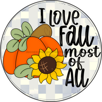 Thumbnail for Fall Love 18" Wood Door Hanger - CR-014-DH