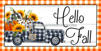 Thumbnail for Wreath Sign, Fall Truck Sign, Fall Sign, 6x12
