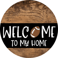 Thumbnail for Wreath Sign, Football Sign, Welcome To My Home Sign, DECOE-2323, Sign For Wreath, Round Sign,  wood wreath sign, 10 round, sports, fall