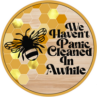 Thumbnail for Funny Bee 10" Metal Wreath Sign - CR-048