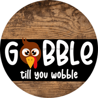 Thumbnail for Wreath Sign Funny Fall Gobble Decoe-2332 For Round 10 Metal